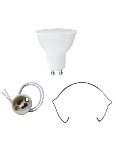 Bombillo Led Gu10 Luz Calida Csocket Y Retenedor Importado