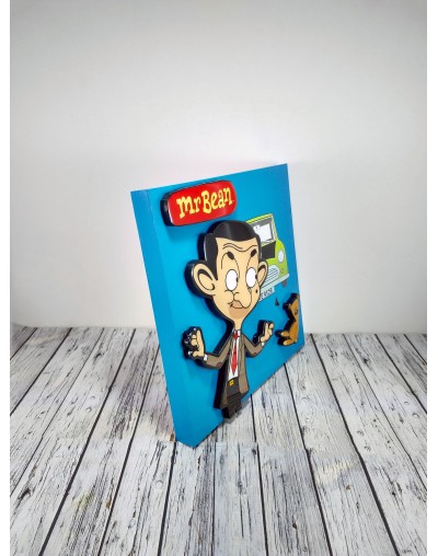Cuadro personalizado de Mr Bean en relieve  Viverarte