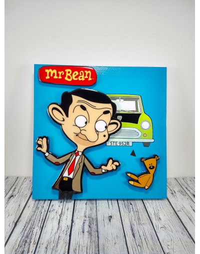 Cuadro personalizado de Mr Bean en relieve  Viverarte