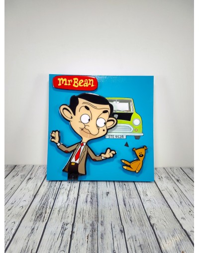 Cuadro personalizado de Mr Bean en relieve  Viverarte