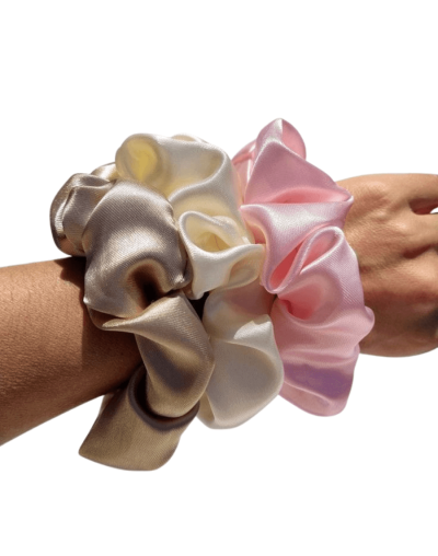 Scrunchies de ceda orgánica cepillo de bambú