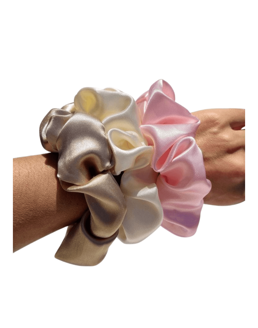 Scrunchies de ceda orgánica cepillo de bambú