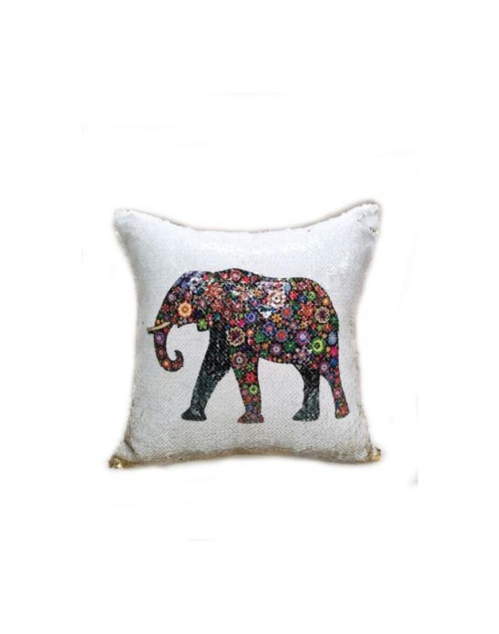 Cojin lentejuela elefante
