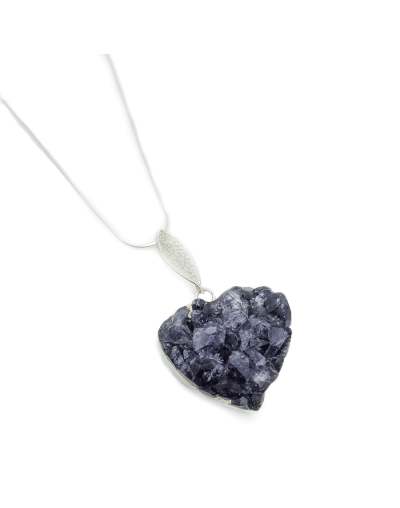 Collar corazón amatista 