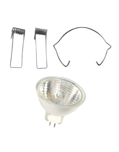 Bombillo halogeno dicroico 110v 50w bipin con pines laterales y retenedor importado