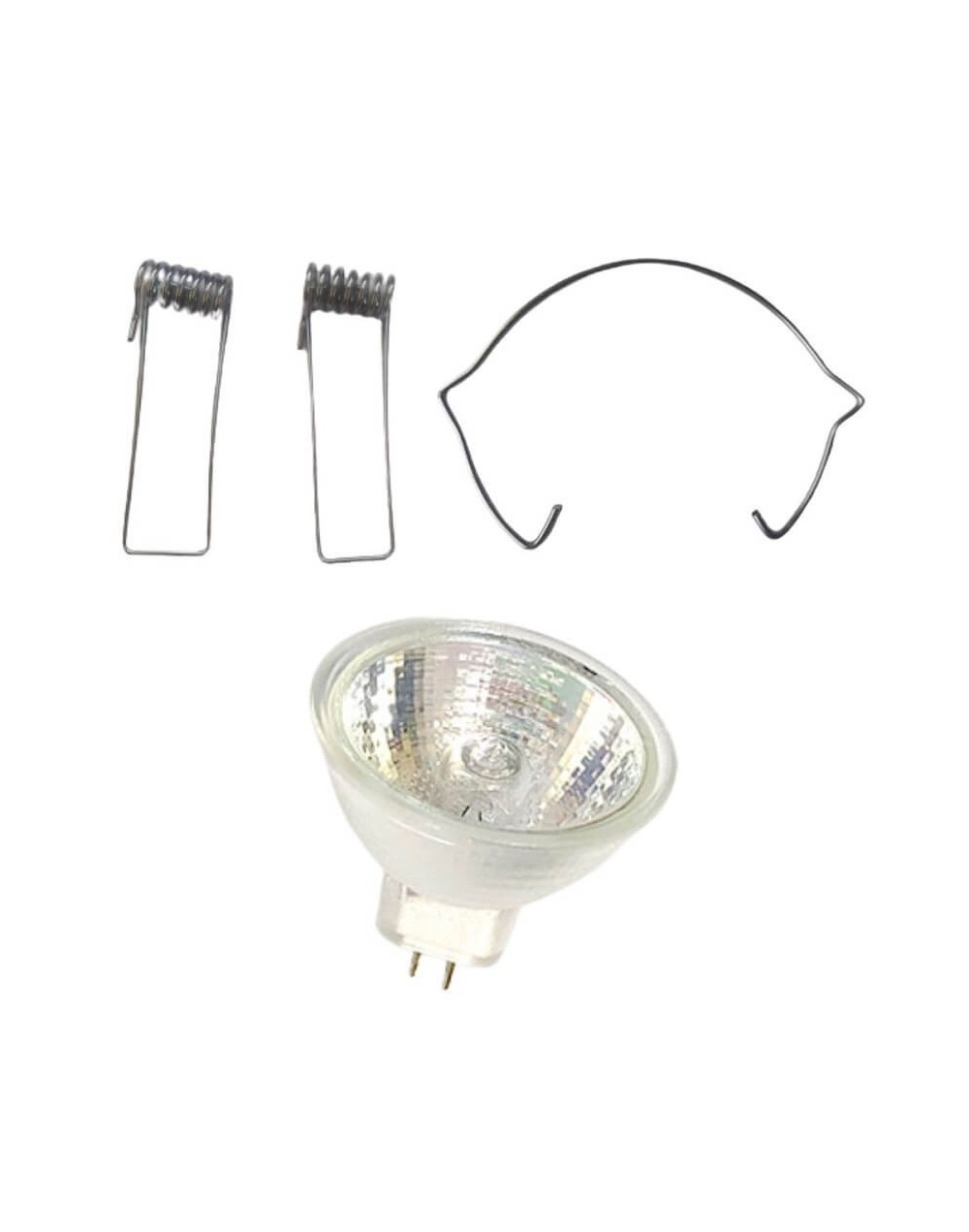 Bombillo halogeno dicroico 110v 50w bipin con pines laterales y retenedor importado