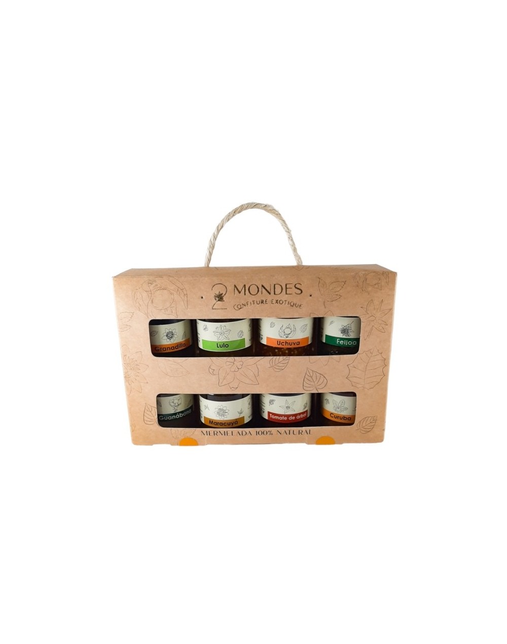 2 mondes caja de 8 mermeladas x 30g