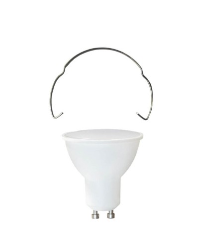 Bombillo led dicroico gu10 luz blanca con gancho retenedor