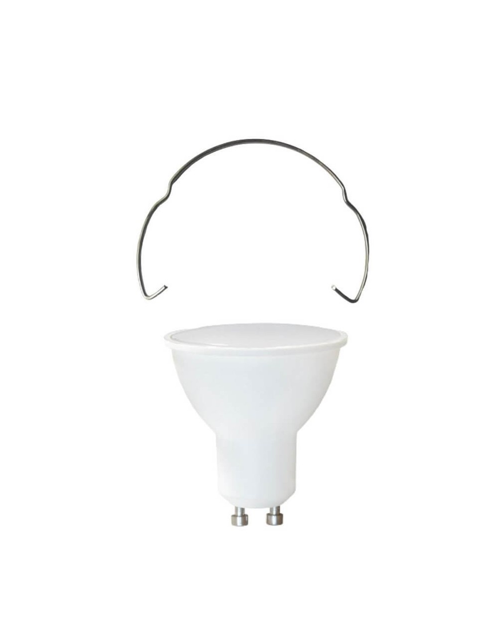 Bombillo led dicroico gu10 luz blanca con gancho retenedor