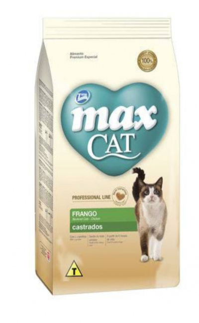 Max Cat Adulto Castrados Frango 1Kg.