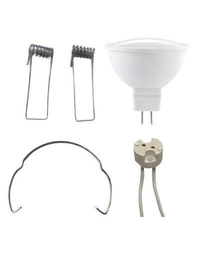 Bombillo led bipin gu53 lblanca con socketpines laterales y gancho retenedor