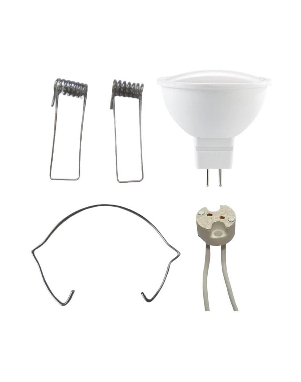 Bombillo led bipin gu53 lblanca con socketpines laterales y retenedor importado