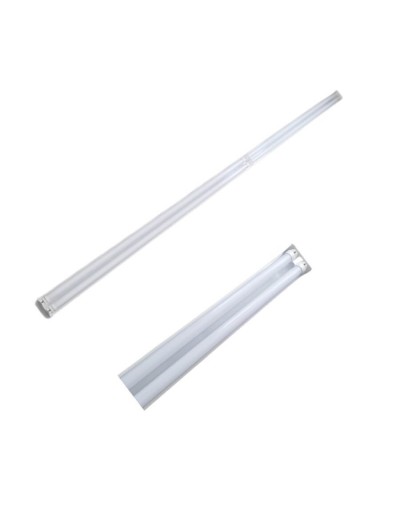 Lámpara led 4x18 72w luz cálida comercial slim 96 244 metros