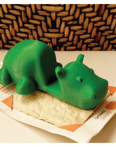 Base celular en impresión 3D  Papel Plantable  Hipopótamo