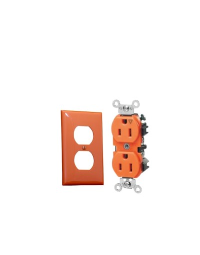 Toma doble tleviton naranja 15amp ctapa