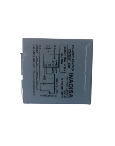 Balasto sodiometalhar 70w 208v220v inadisa