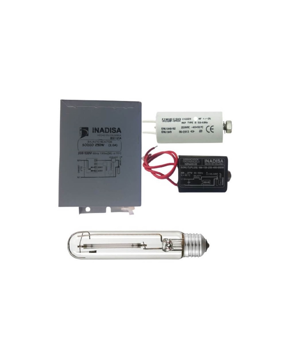Kit armado sodio 250w 208v220v marca inadisa con bombillo shp