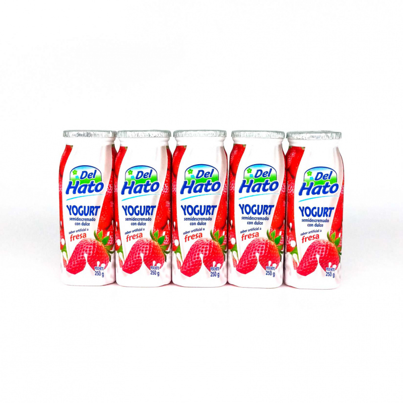 Yogurt Del Hato x 250g Pack x 5 sabor individual 