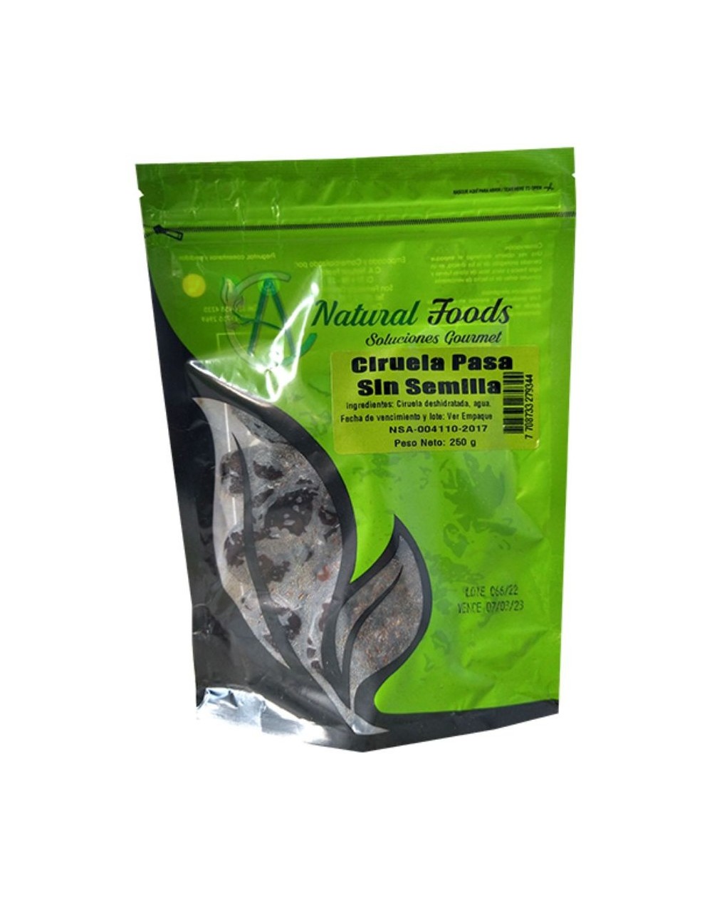 Ciruela pasa deshidratada sin semilla 250g