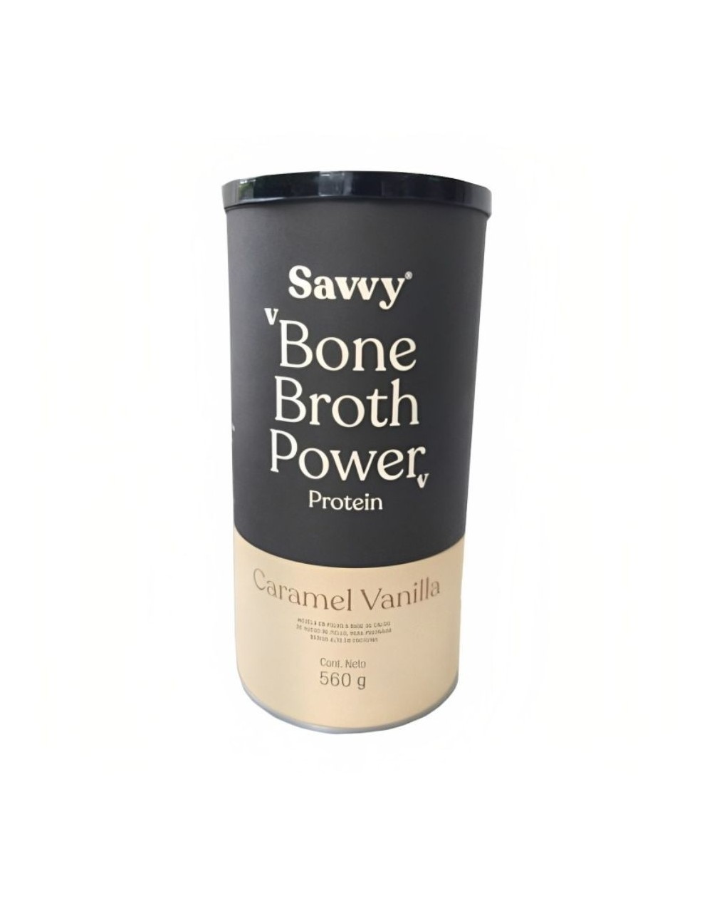 Bone broth power savvy caramelo vainilla caldo de hueso 560g