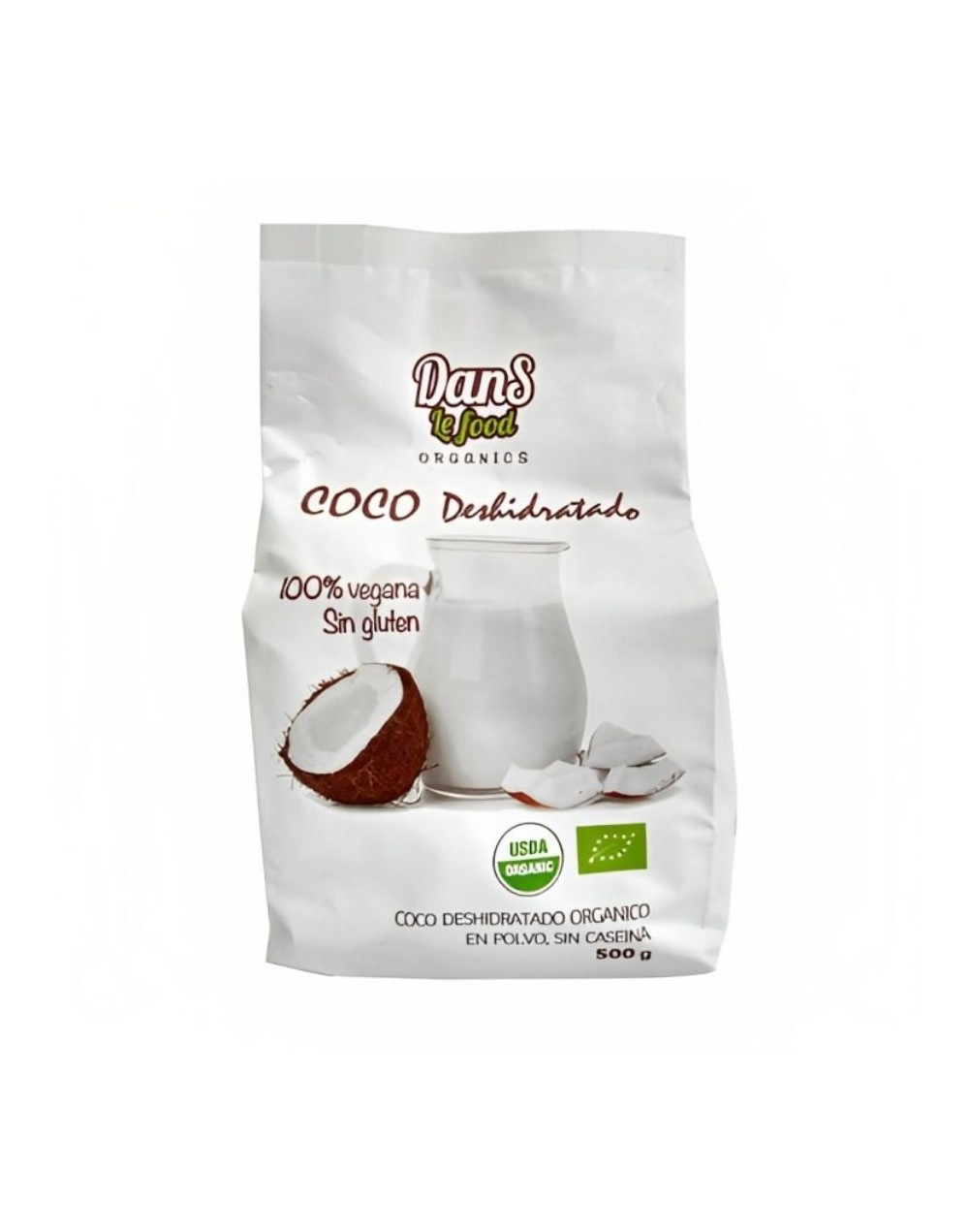 Leche de coco en polvo orgánica danslefood 500g