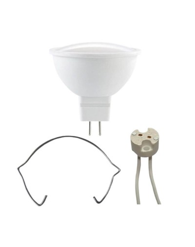 Bombillo led bipin gu53 5w luz blanca csocket y retenedor importado