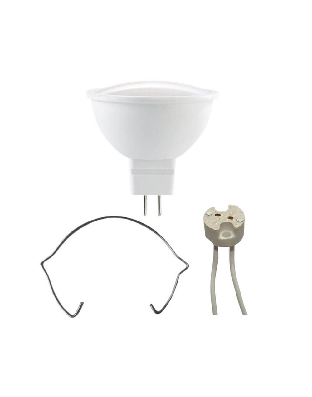 Bombillo led bipin gu53 5w luz blanca csocket y retenedor importado