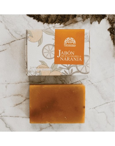 Jabón Artesanal de Arcilla amarilla Naranja  Pânavayu