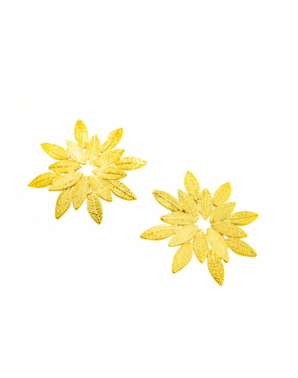 Aretes sunflower big dorado