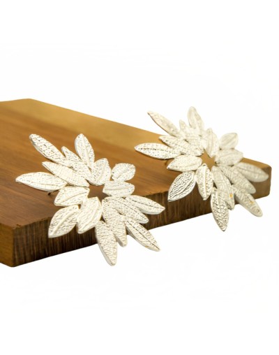 Aretes sunflower big dorado