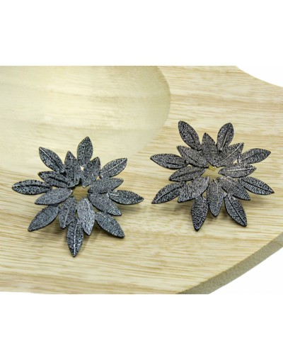 Aretes sunflower big dorado