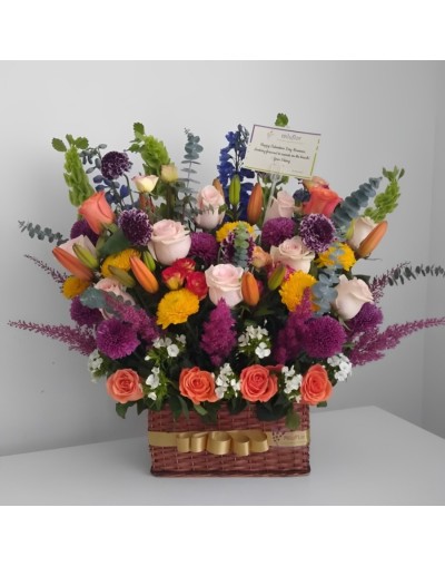 Arreglo floral colección canasto