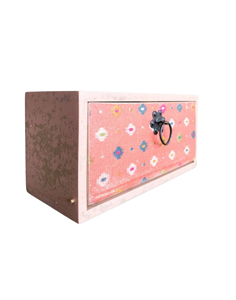 Caja de té 3 espacios vintage