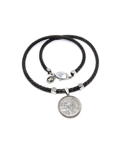 Collar sagrado corazón de jesús y san miguel arcangel protejeme