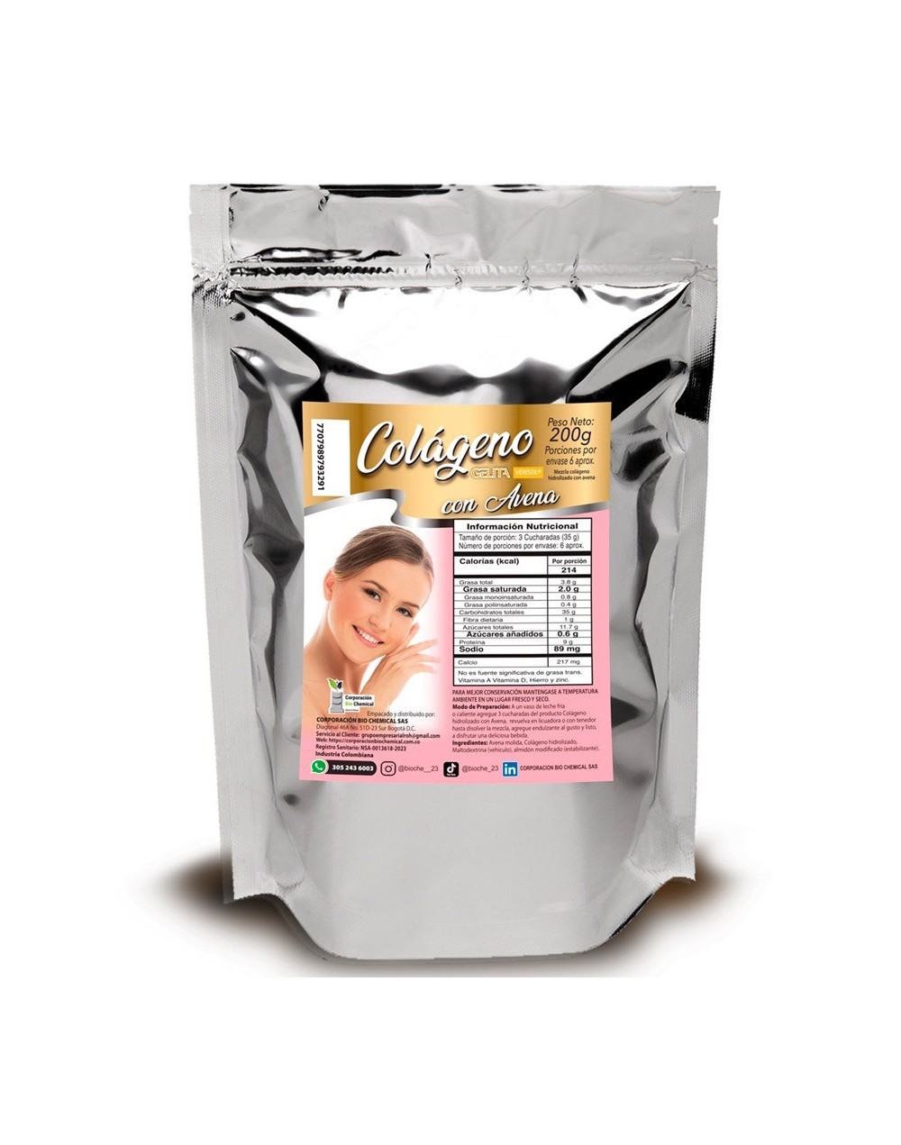 Colágeno Hidrolizado (Verisol) con Avena 200g