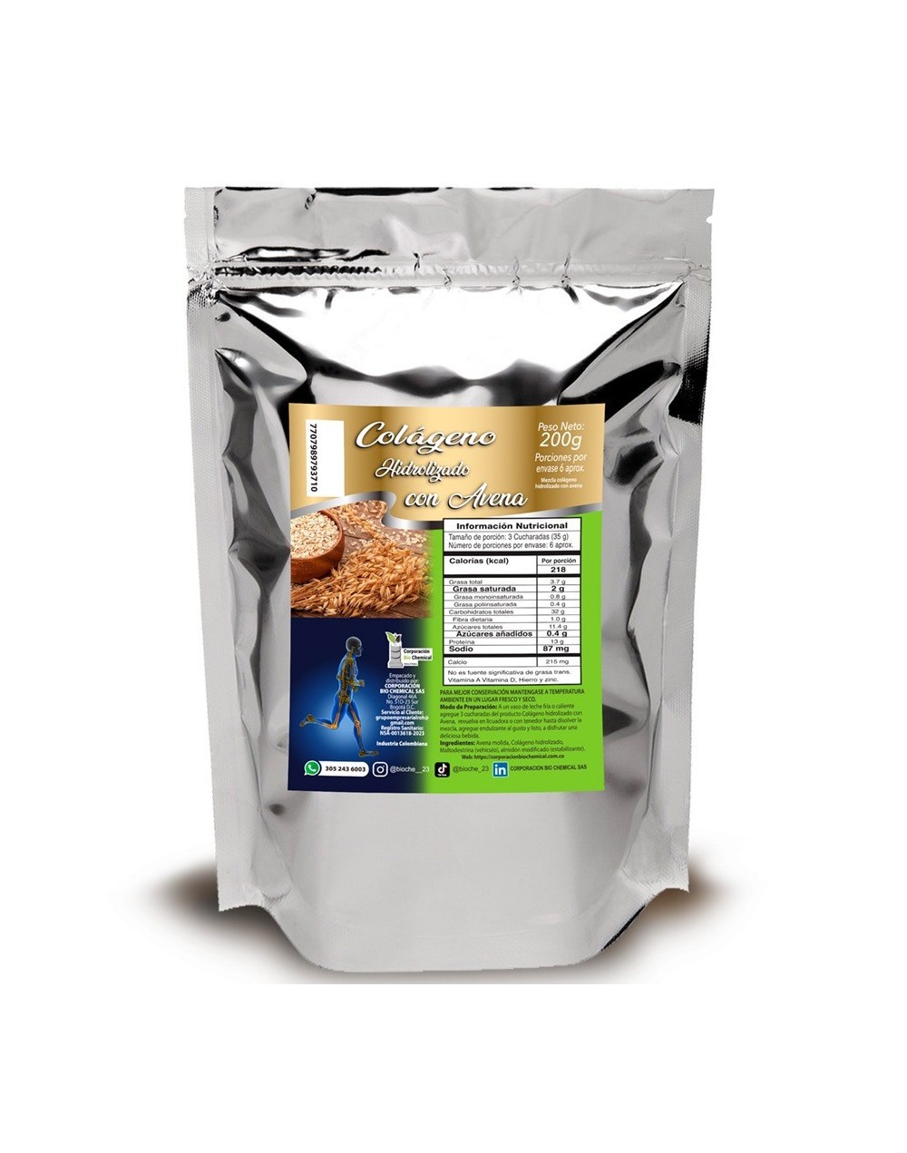 Colágeno Hidrolizado con Avena 200g