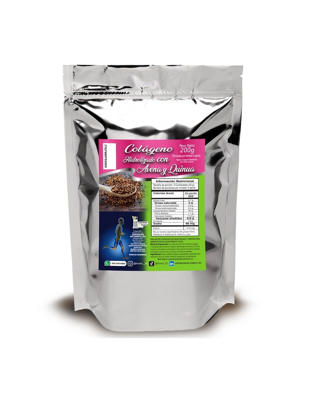 Colágeno Hidrolizado con Avena y Quinua 200g