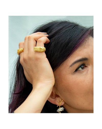 Anillo Gotas de Rocío Ag Dorado