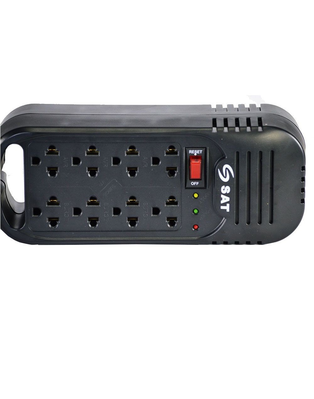 REGULADOR SAT RG1208 1200VA 8 TOMAS  NEGRO