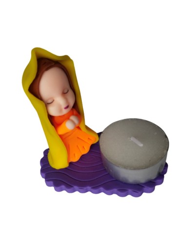 Virgencita 8 cm porcelanicron x12 unidades recordatorios