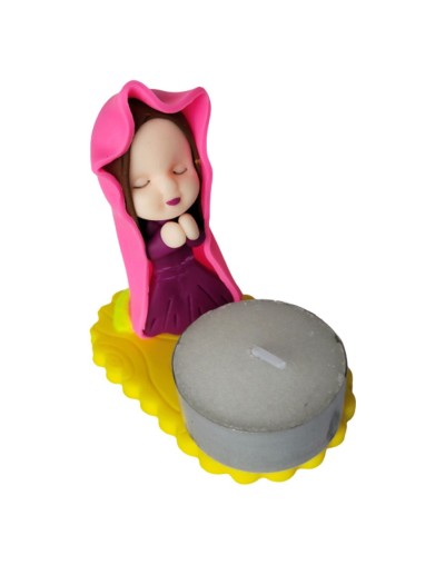 Virgencita 8 cm porcelanicron x12 unidades recordatorios