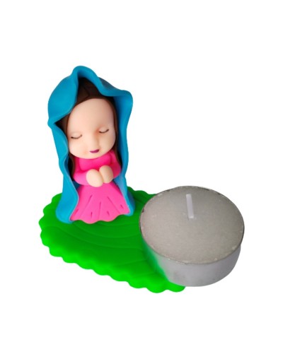 Virgencita 8 cm porcelanicron x12 unidades recordatorios
