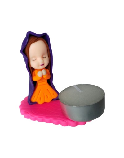 Virgencita 8 cm porcelanicron x12 unidades recordatorios