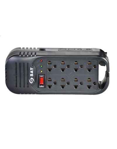 REGULADOR SAT RG1508 1500VA 8 TOMAS  NEGRO