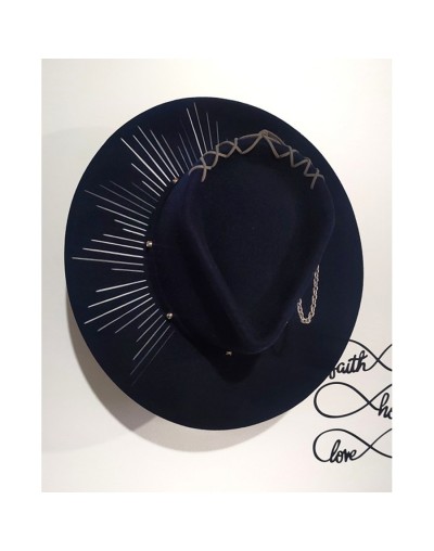 Sombrero privilegio fieltro azul minicalaveras