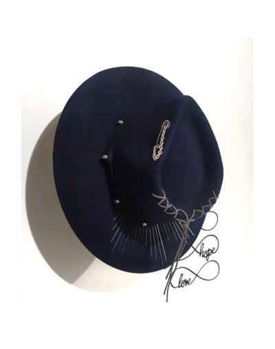 Sombrero privilegio fieltro azul minicalaveras