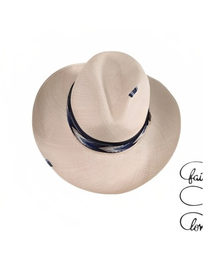 Sombrero privilegio fibra cinta étnica mapamundi