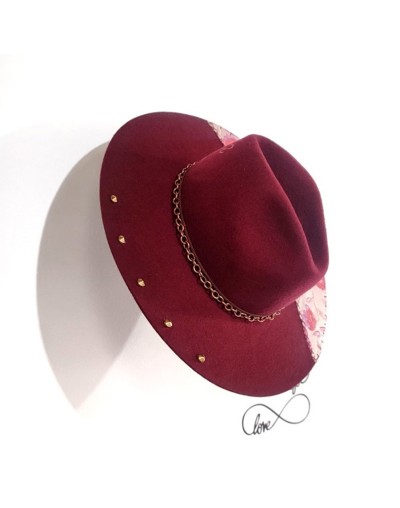 Sombrero privilegio fieltro vino alma libre 