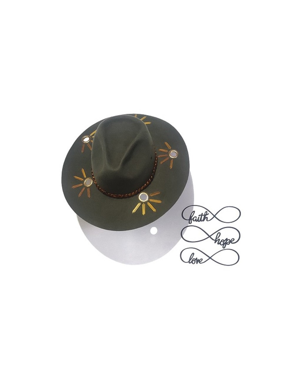 Sombrero privilegio verde sunny cadena carey