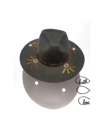 Sombrero privilegio verde sunny cadena carey